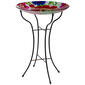 Northlight Seasonal 18in. Summer Flowers Painted Glass Bird Bath - image 3