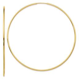Gold Classics(tm) 10kt. Polished 64mm Endless Tube Hoop Earrings