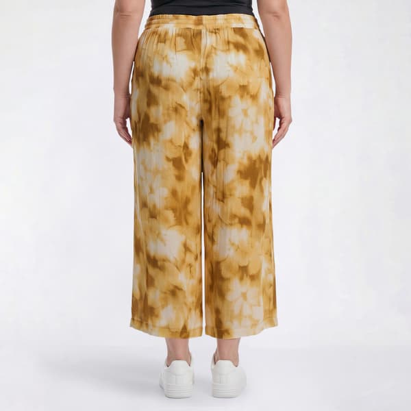 Plus Size Preswick & Moore® Blurred Floral Gauze Cropped Palazzo