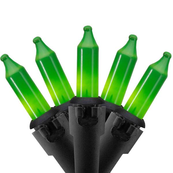 Northlight Seasonal 25ft. Opaque Green Mini Christmas Lights - image 
