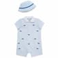 Baby Boy (3-12M) Little Me(R) Whale Print Romper W/ Hat - image 1