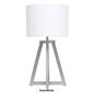 Simple Designs Interlock Triangular Wood Fabric Shade Table Lamp - image 8