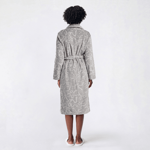 Womens Dreaming of Jules Long Sleeve Bows Embossed Plush Robe