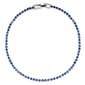 Athra 7in. Silver Plated & Blue Crystal Tennis Bracelet - image 1