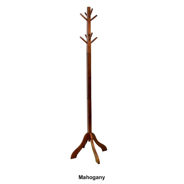 Casual Contemporary Living Solid Acacia Hall Tree Coat Rack