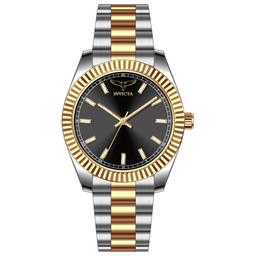 Mens Invicta Specialty Steel Black Dial Quartz Watch - 69011