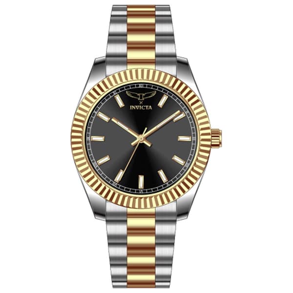 Mens Invicta Specialty Steel Black Dial Quartz Watch - 69011 - image 