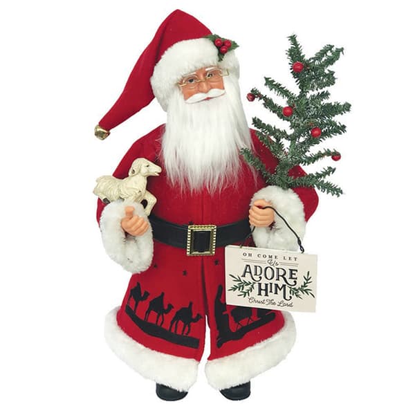 Santa's Workshop 15in. Let Us Adore Him Claus Figurine - image 