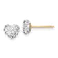 Gold Classics&#40;tm&#41; 14kt. Crystal Heart Stud Earrings - image 1