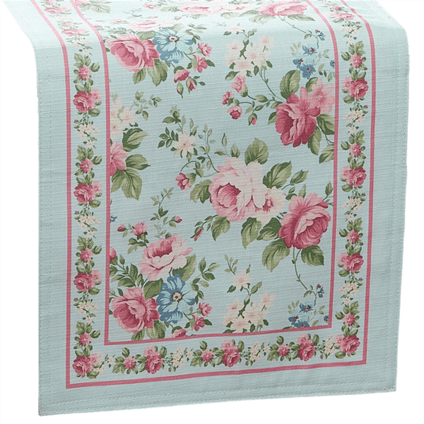 Threadmade Vintage Floral Garden Table Runner - image 