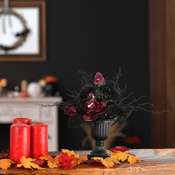 National Tree 18in. Halloween Black Rose Plant