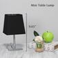 Simple Designs Mini Square Empire Fabric Shade Chrome Table Lamp - image 6