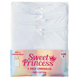 P/H 10/1/25 Girls (4-6x) Sweet Princess 3pk. Cami Undershirts