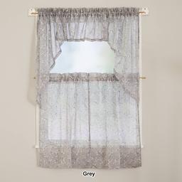 Willow Floral Print Swag Panel - 56x38