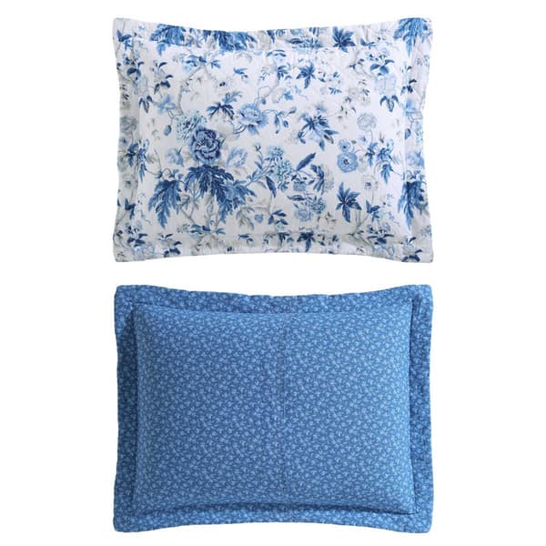 Laura Ashley Breezy Floral Cotton Reversible Quilt Set