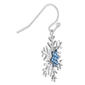 Athra Fine Silver Plated Blue Crystal Snowflake Drop Earrings - image 2