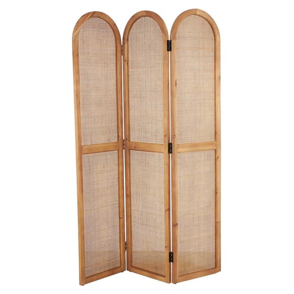 9th & Pike&#40;R&#41; Modern Farmhouse Brown Wood Room Divider Screen