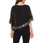 Womens MSK Sequin Trim Poncho Blouse - image 2