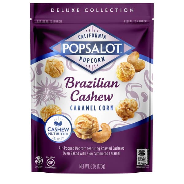 Popsalot(tm) 6pk. Brazilian Cashew Caramel Corn Popcorn