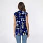 Womens Kasper Sleeveless Drape Neck Geometric Abstract Blouse - image 2