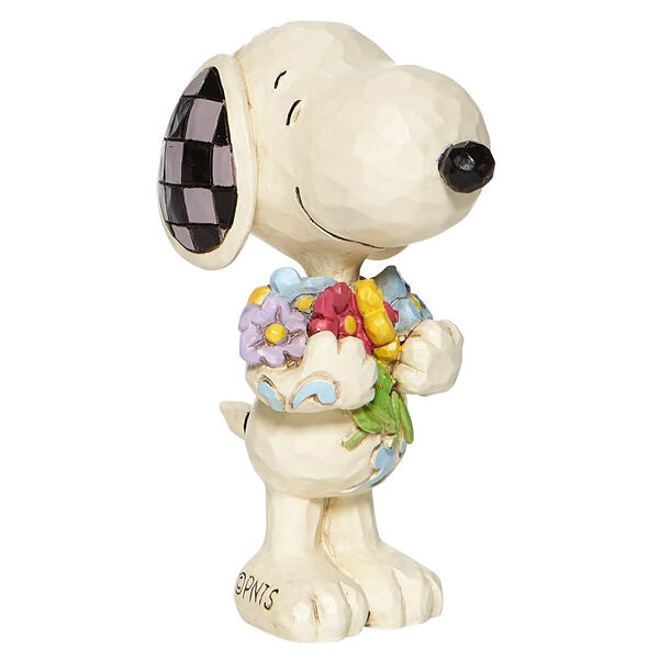 Jim Shore 3in. Snoopy with Flowers Mini Figurine - image 