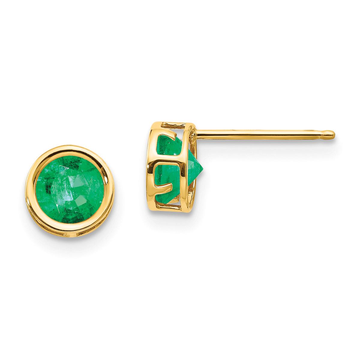 Gemstone Classics™ Yellow Gold 5mm. May Stud Earrings