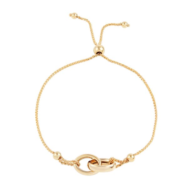 Gold Classics™ Double Oval on Wheat Chain Bolo Bracelet - Boscov's