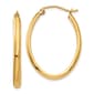 Gold Classics(tm) 14kt. Gold 3mm. Oval Hoop Earrings - image 1