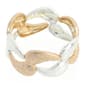 Bella Uno Worn Two-Tone Teardrop Link Stretch Bracelet - image 1