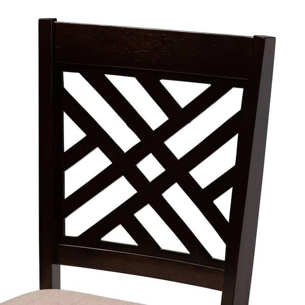 Baxton Studio Norah Dark Brown Finished Wood 5pc. Dining Set