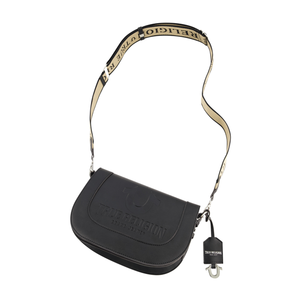 True Religion Debossed Logo Flap Shoulder Bag