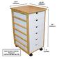 eccostyle&#8482; Bamboo Frame 6 Drawer Rolling Cart - image 3