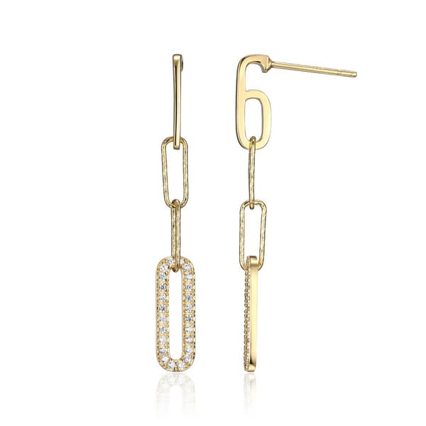 Forever Facets 18kt. Gold Over Sterling  Post Dangle Earrings