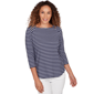 Petite Ruby Rd. Must Haves Ii Classic Marine Stripe Knit Top - image 1