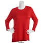 Womens Retrology Crew Neck Button Sleeve Side Slit Sweater - image 18