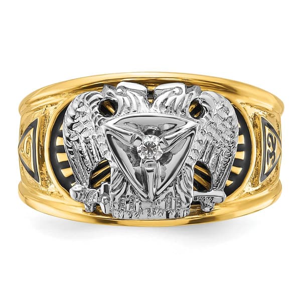 Mens Diamond Classics&#8482; 10kt. Diamond 32nd Rite Double Eagle Ring