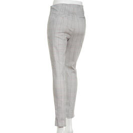 Juniors Leighton Plaid High Waist Skinny Millennium Pants - Grey