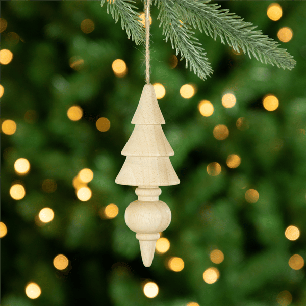 Northlight 3pc. Natural Trees Wooden Christmas Ornaments