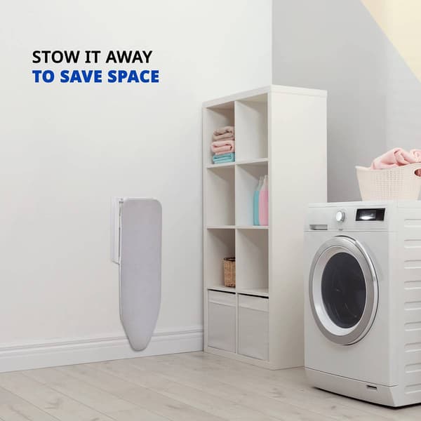 Ivation Wall Mounted Fold Down Iron Board w/ Removable Cover