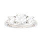 Gianni Argento 3-Stone White Sapphire Sterling Silver Ring - image 1