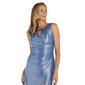 Womens R&M Richards Sleeveless Metallic Side Ruched Wrap Dress - image 3