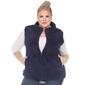 Plus Size White Mark Zip Up Sherpa Vest - image 6