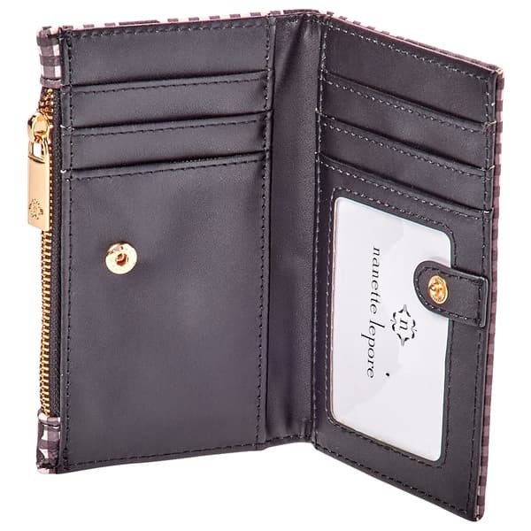 Womens Nanette Lepore Aime Slim Bifold Wallet - Gingham