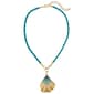 Ashley Cooper(tm) Turquoise Cord Necklace with Stone Shell Pendant - image 1