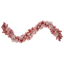 Northlight 9ft. Pre-lit Flocked Red Pine Christmas Garland