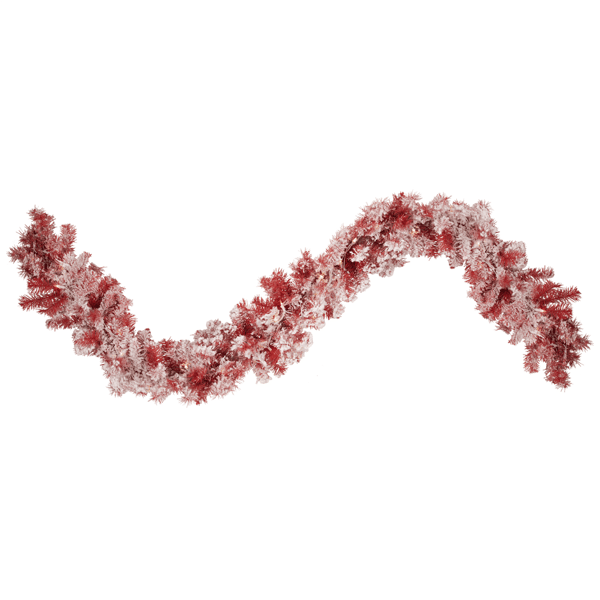 Northlight 9ft. Pre-lit Flocked Red Pine Christmas Garland - image 