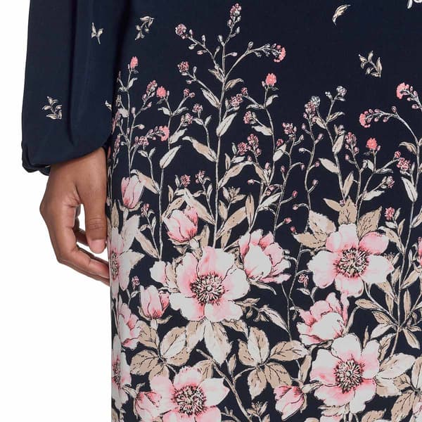 Womens Tommy Hilfiger Balloon Sleeve Floral Sheath Dress