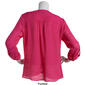 Womens Zac &amp; Rachel 3/4 Sleeve Solid V-Neck Button Front Blouse - image 2