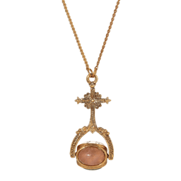 Symbols of Faith 14kt. Gold-Dipped Cross Multi-Stone Necklace