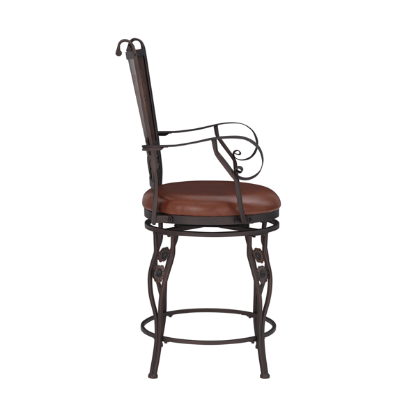 Linon Home Decor Beatrix Big & Tall Armed Counter Stool